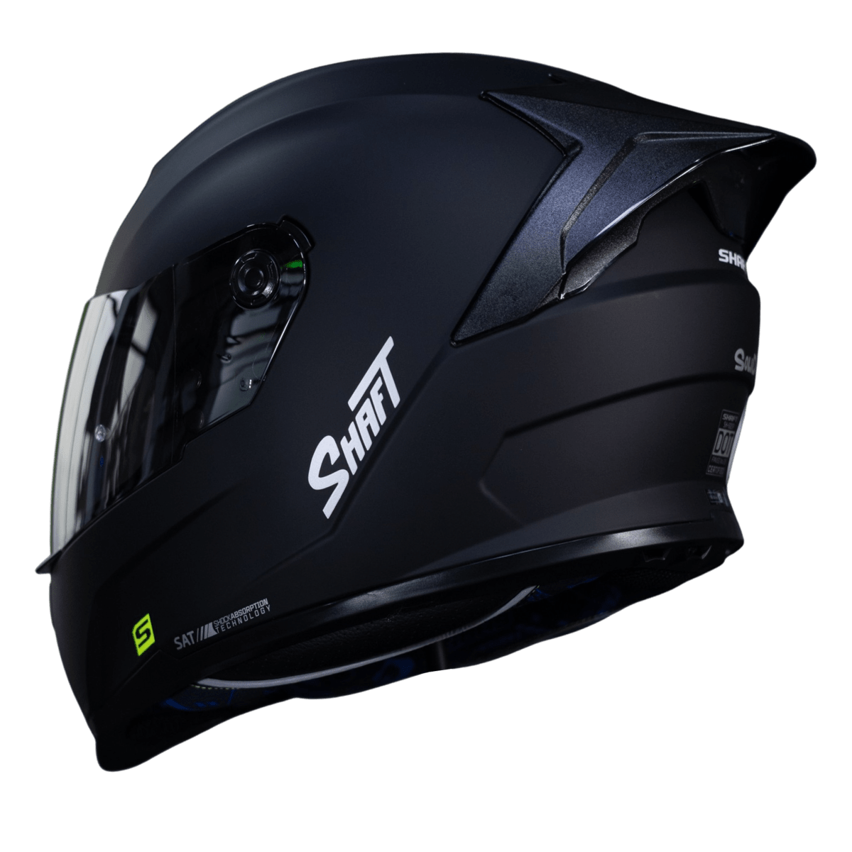 Casco Integral Shaft 502 SP Solid Negro / Mica clara