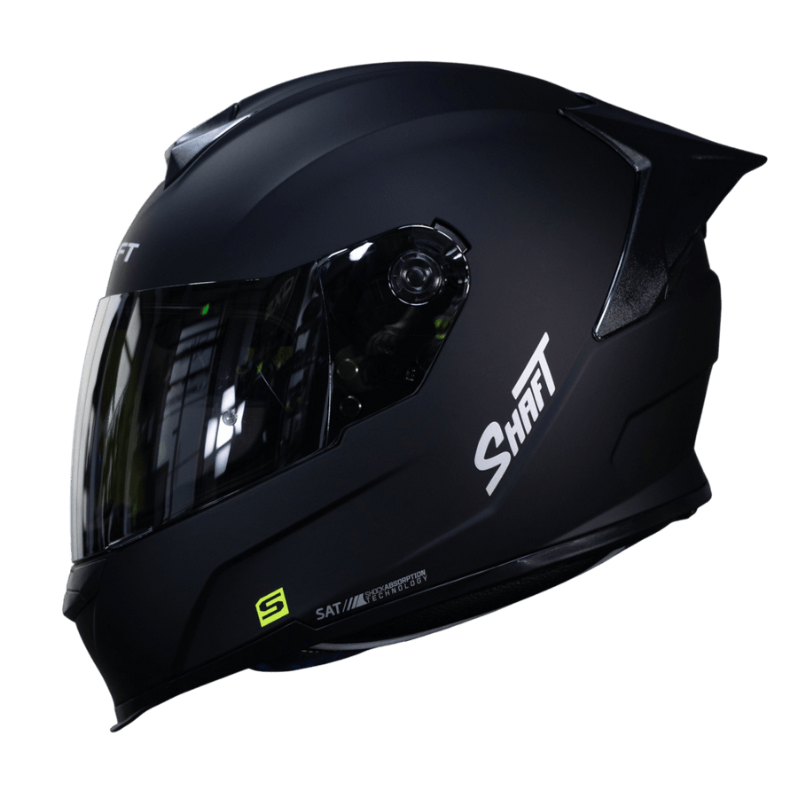 Casco Integral Shaft 502 SP Solid Negro / Mica clara
