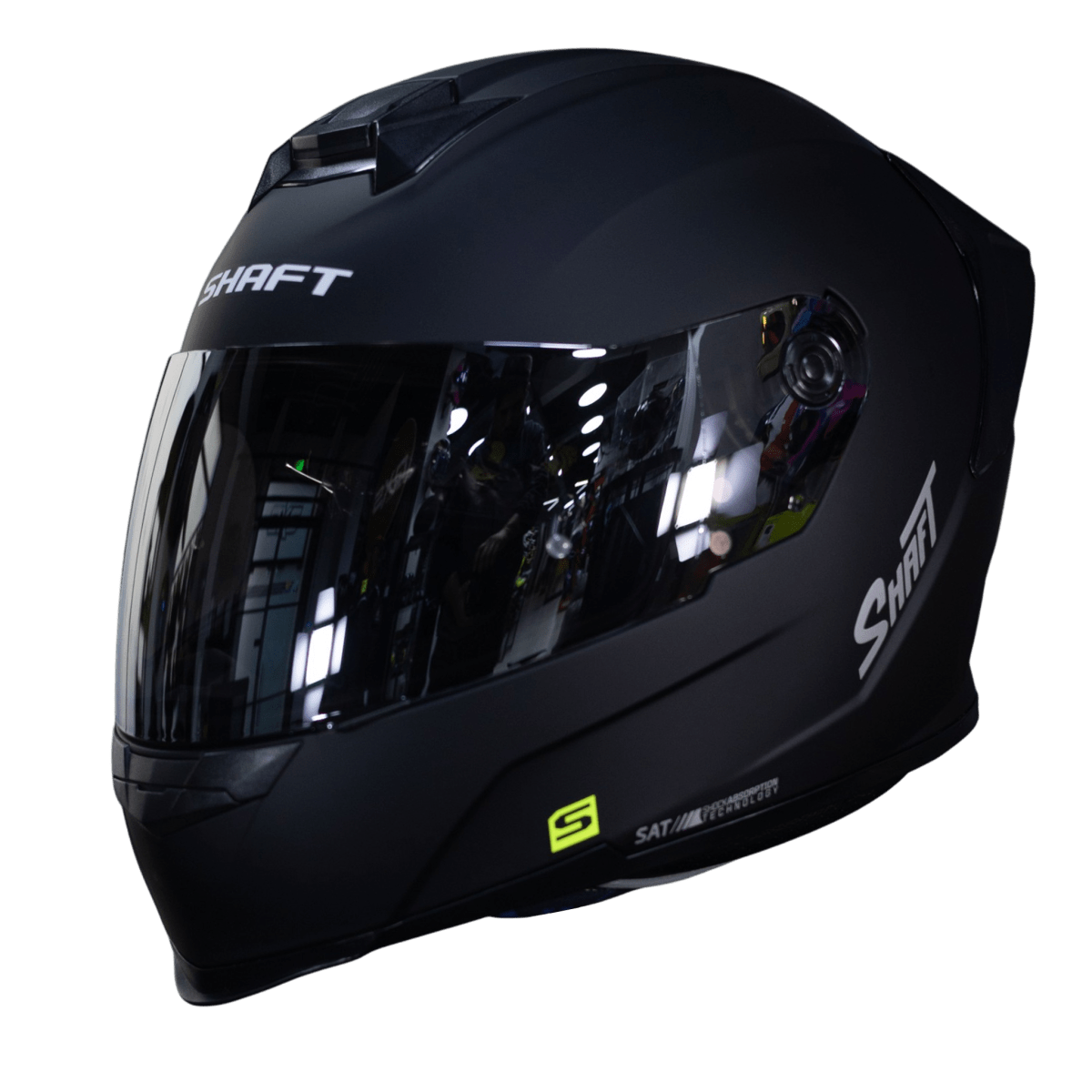 Casco Integral Shaft 502 SP Solid Negro / Mica clara
