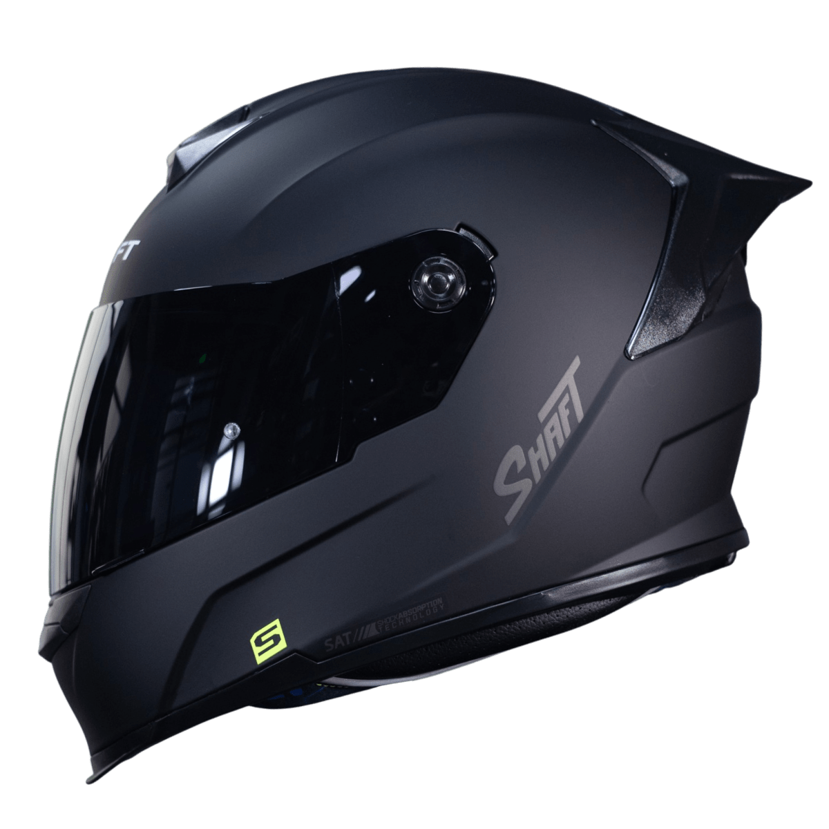 Casco Integral Shaft 502 SP Solid Negro Mate acreditado
